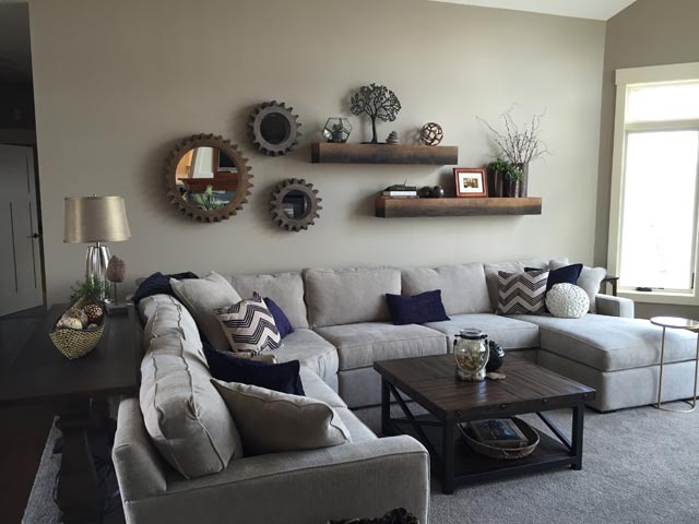 Living room wall space design