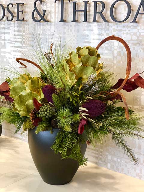 Faux winter vase