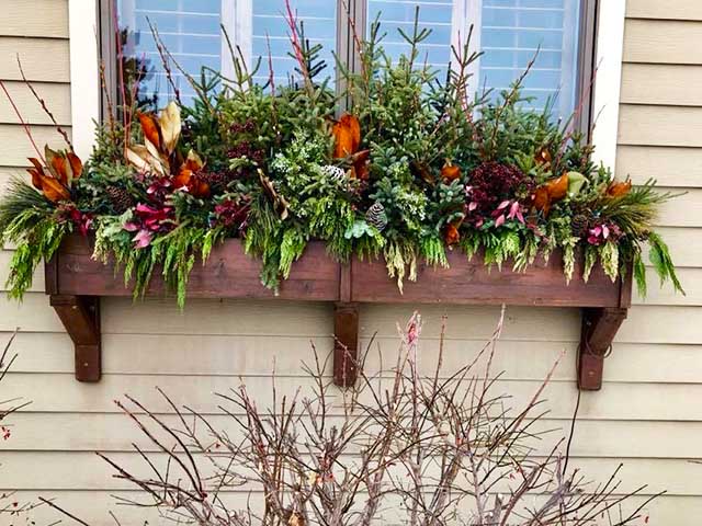 Winter window box